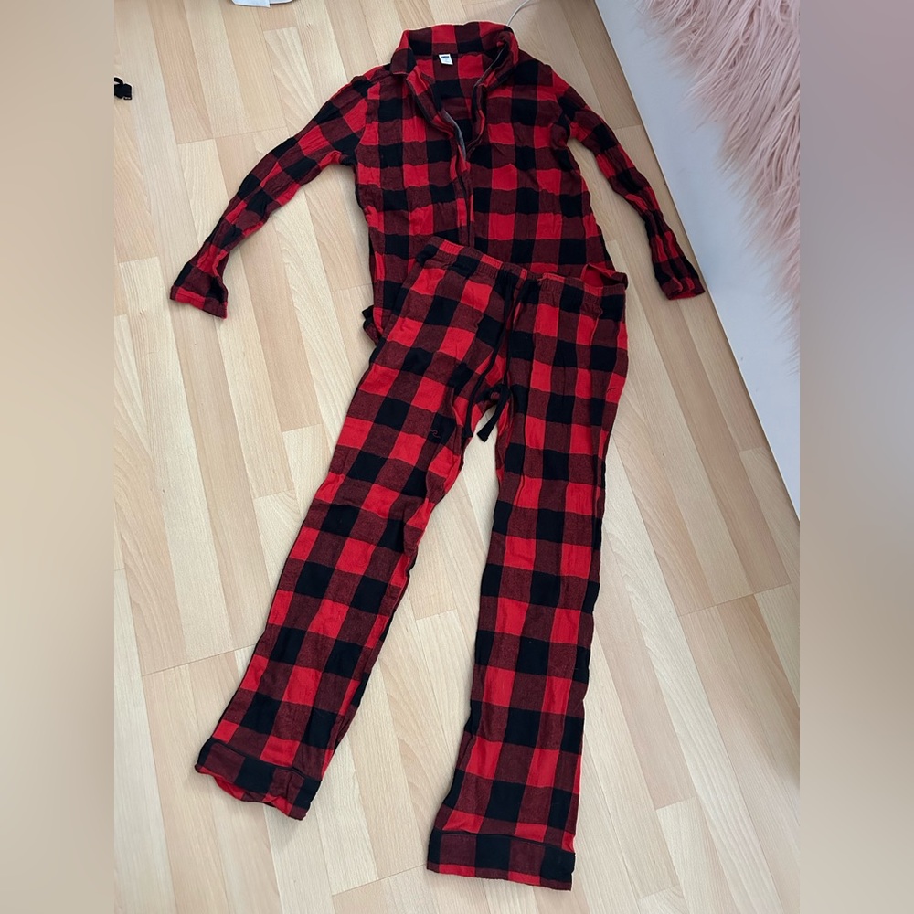 Red & black flannel pajama set